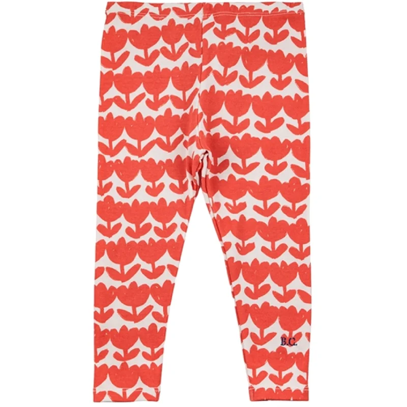 Simple Elegance Bobo Choses White Retro Flowers Leggings AOP