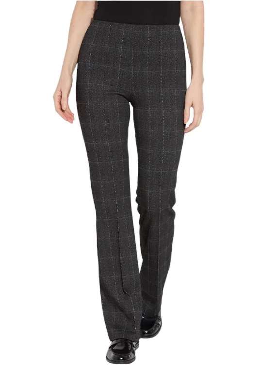 Soft Textures Elysse Wide Leg Pant In San Francisco Plaid