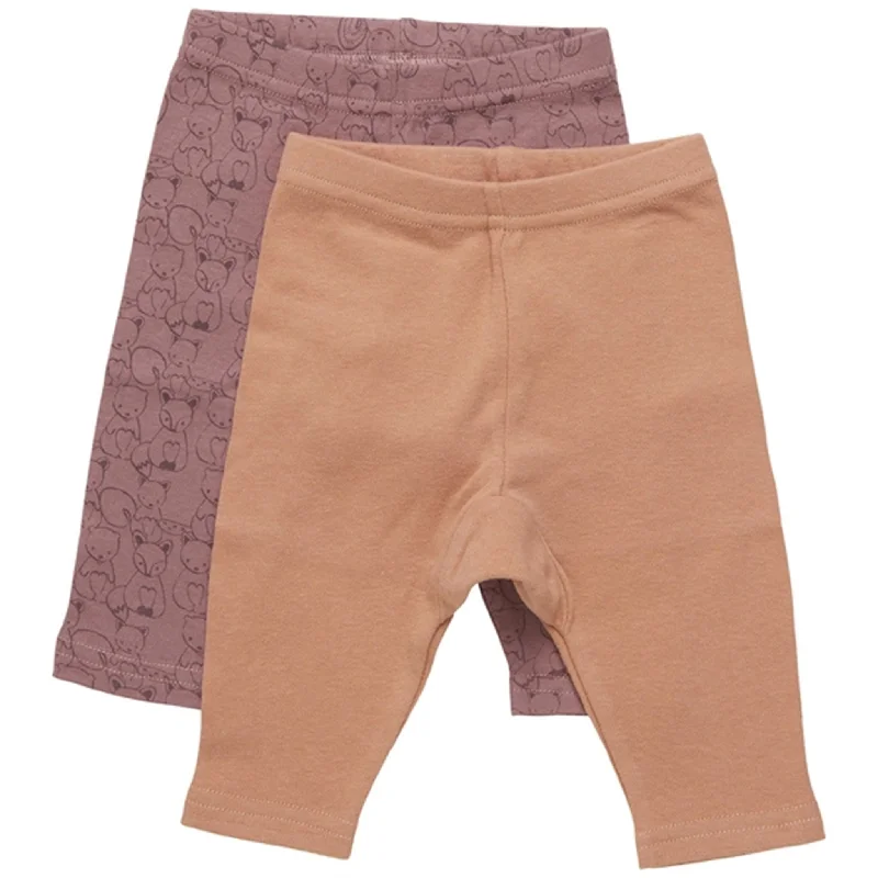 Soft Wear Pippi Leggings AOP Print 2-pack Burlwood