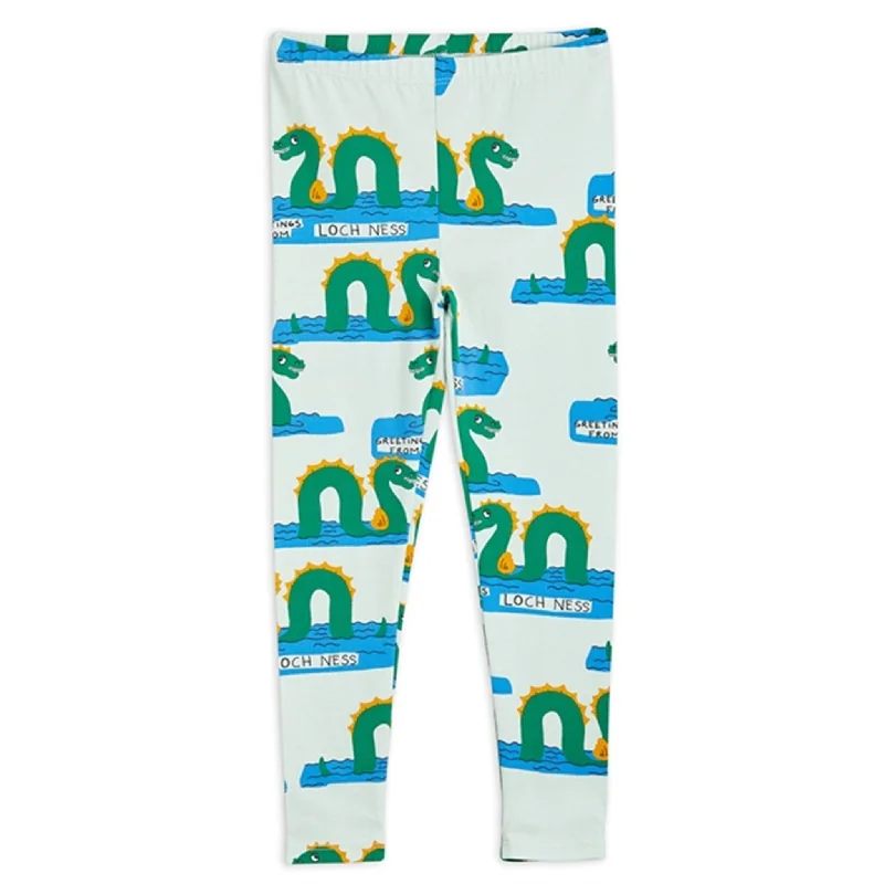Simple research Mini Rodini Green Loch Ness Aop Leggings