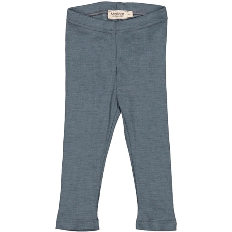 Fashion Touch MarMar Wool Rib Stormy Blue Leg Leggings