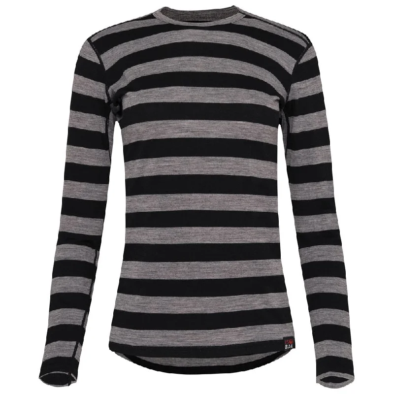 Outdoor Trend Womens Merino 180 Long Sleeve Crew (Black/Charcoal)