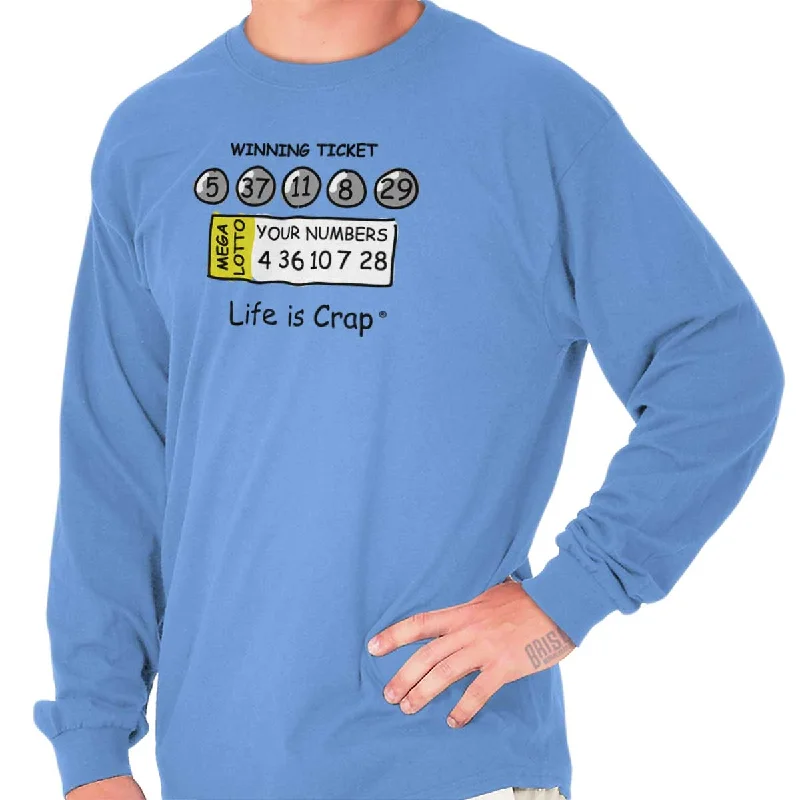 Simple Style Lottery Long Sleeve Tee