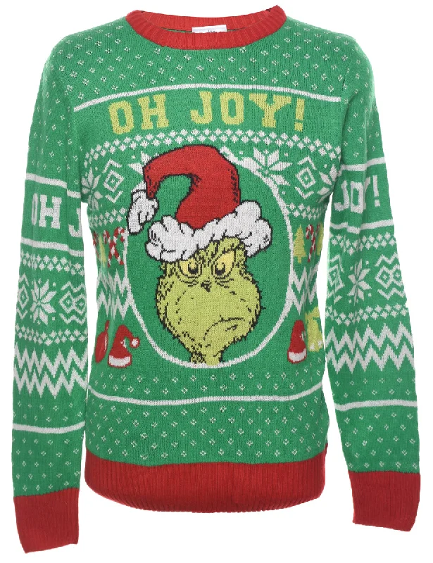 Sports Jacket Nordic Print Christmas Jumper - M